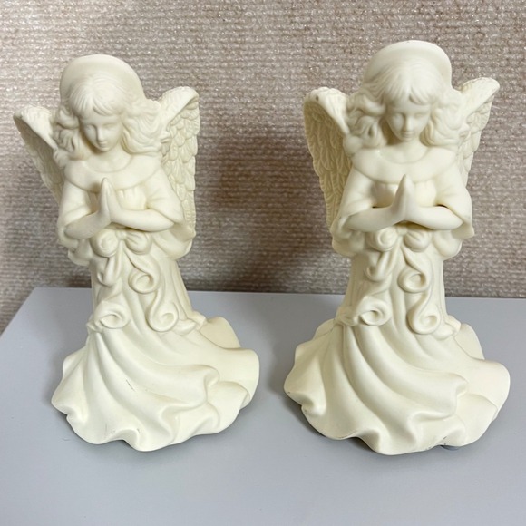 Angel Candle Holders Figurine Set Religious Decor Home Decoration - Picture 2 of 5
